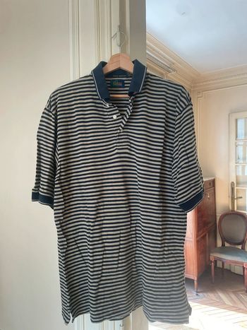 Polo Vintage Taille M à rayures Fairway