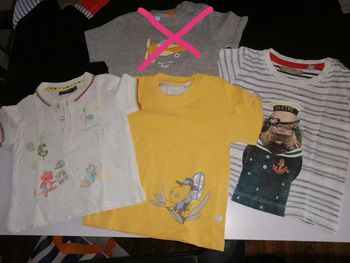 Lot de 3 tee shirt manche courte 9 mois