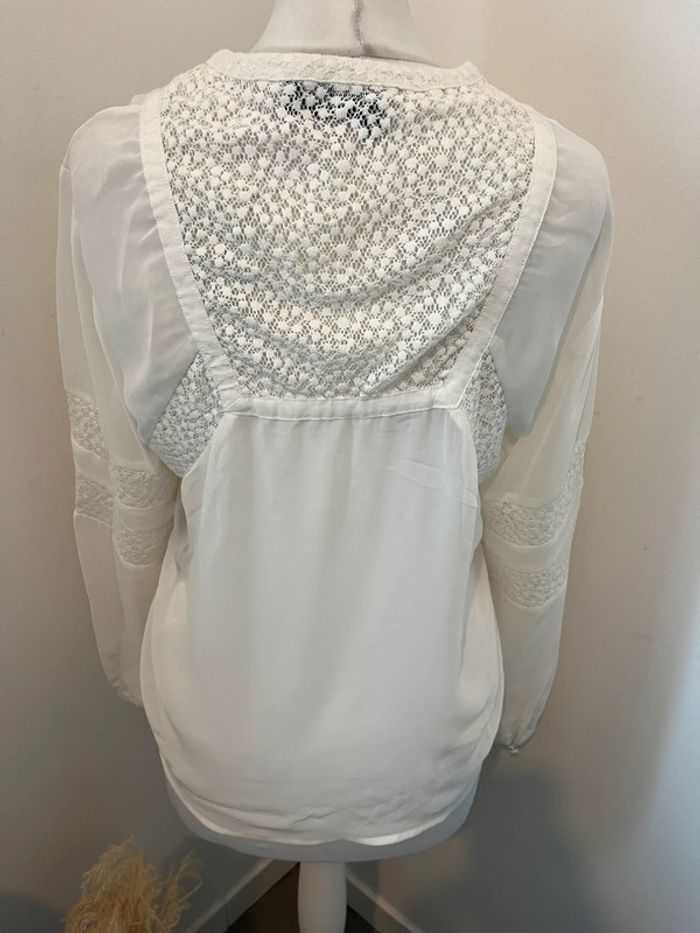 Blouse blanche et dentelle The Kooples XS - photo numéro 5