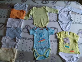 Lot de 10 bodys dont 6 offerts, taille 3 mois