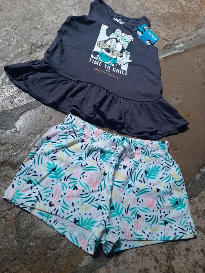 Pyjama Short Minnie Mouse Disney 4/5 ans - photo numéro 2