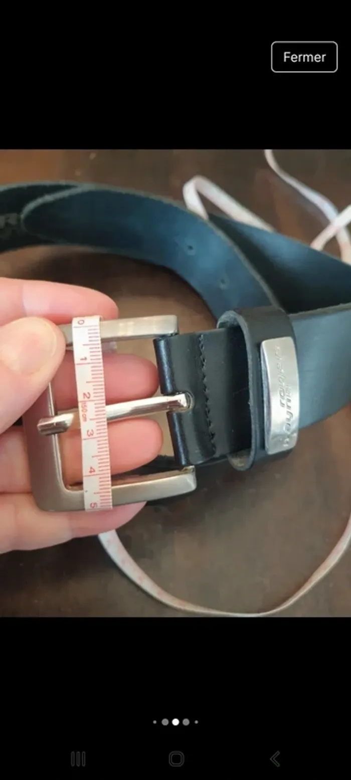 Ceinture homme cuir noir Rogers Wayne 75cm - photo numéro 12
