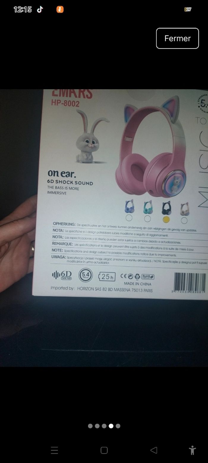 Casque audio led pour enfants - photo numéro 3