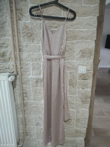 Magnifique combinaison rose blush satinée