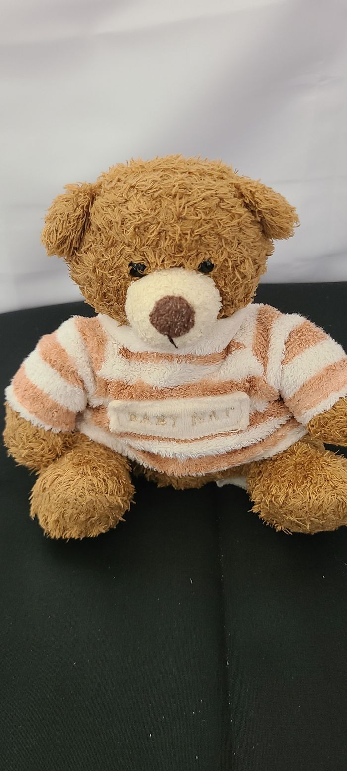 DOUDOU OURS Marron T Shirt Raye 16 Cm BABY NAT