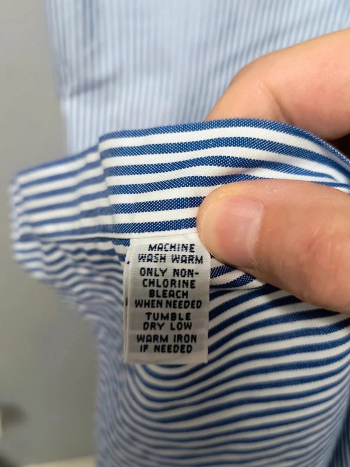 Chemise Ralph Lauren rayée bleu marine & blanc – Classic Fit – Vintage Y2K - photo numéro 7