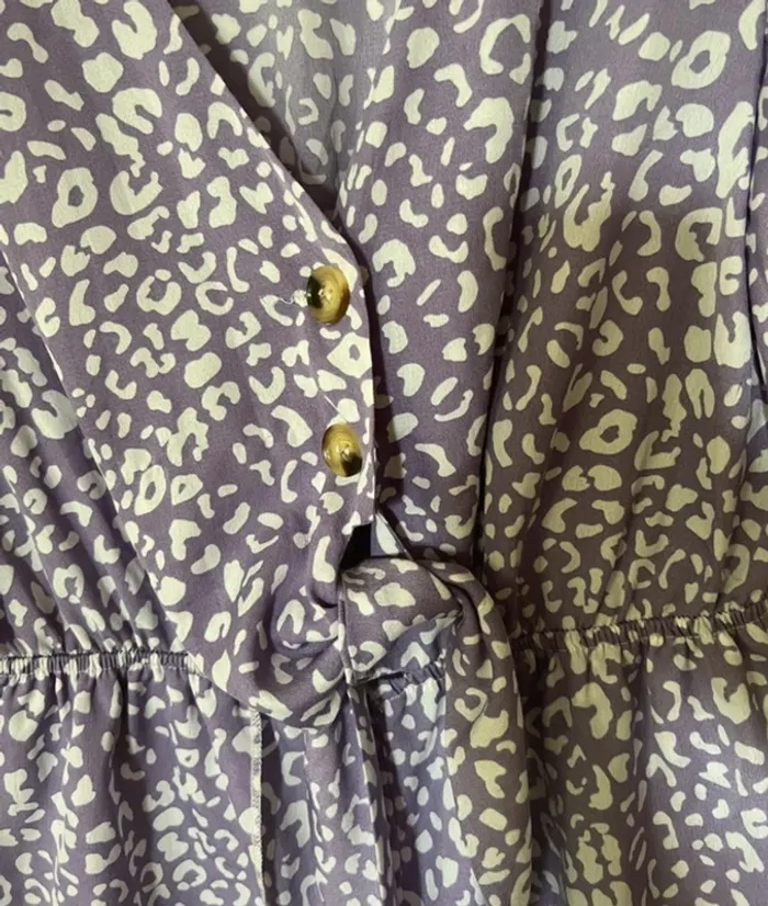 Combishort lilas à motif blanc - photo numéro 2