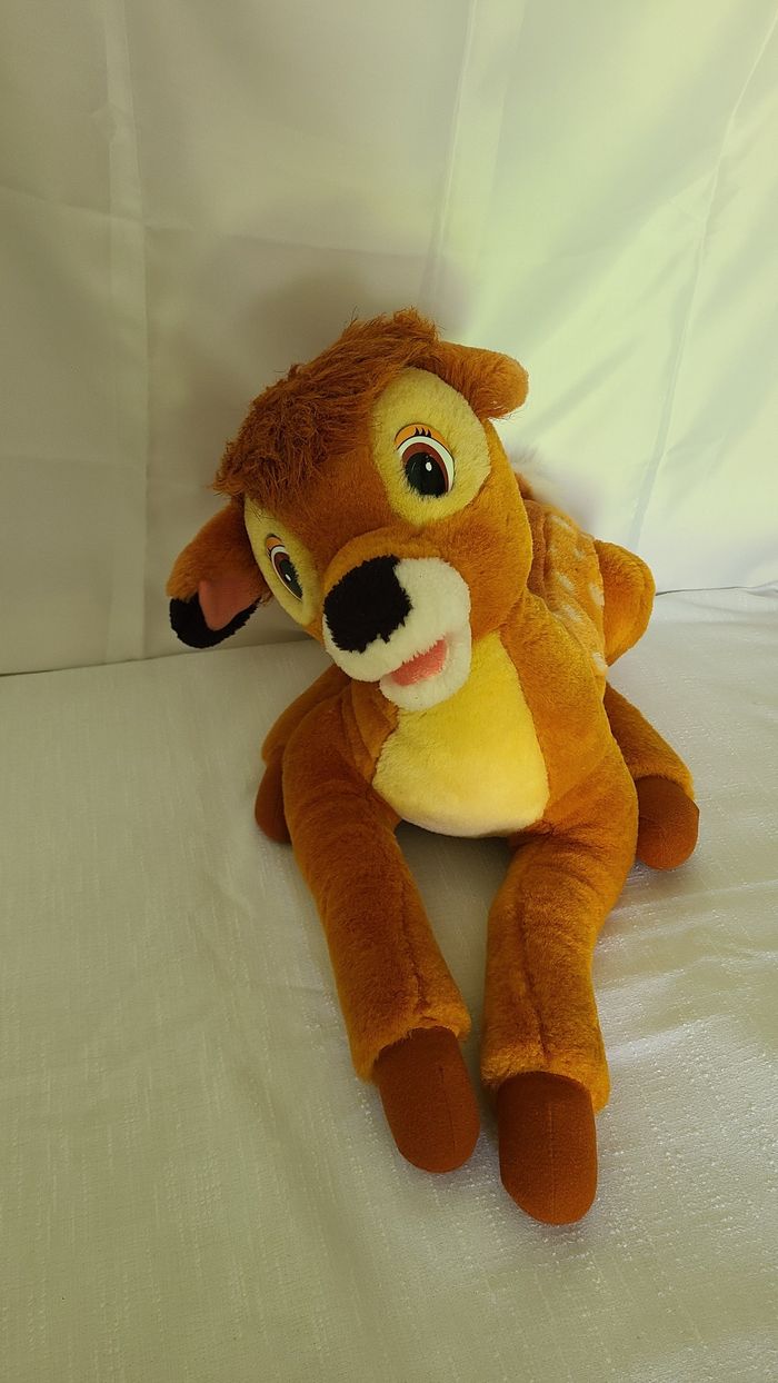 Vintage Peluche BAMBI WALT DISNEY range pyjama JEMINI 40 cm - photo numéro 6