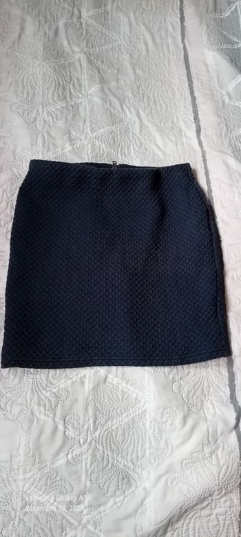 Jupe courte aspect gaufré maille abeille marine femme M vila clothes