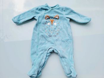 Joli pyjama grenouillère veloursOrchestra 3 mois, renard 🦊