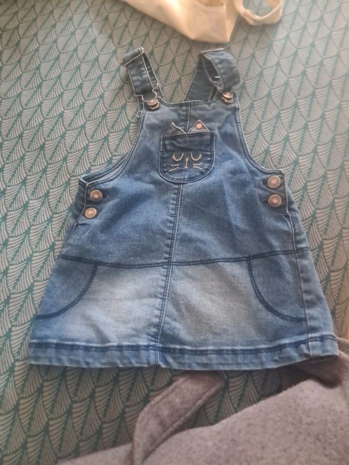 Robe à bretelles en jean de la marque Tex 18 mois - photo numéro 2