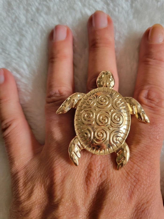 Bague ajustable tortue de mer