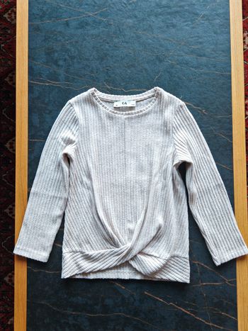 Haut en velours beige C&A 7 ans