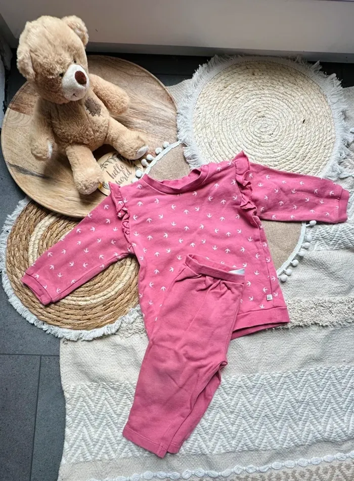 Ensemble Noukie’s rose framboise 12M 80cm - photo numéro 3