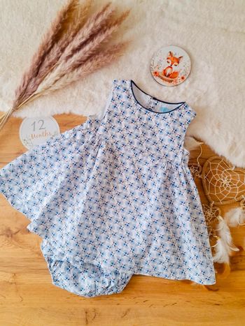 Robe été + culotte assortie 12 mois Obaibi