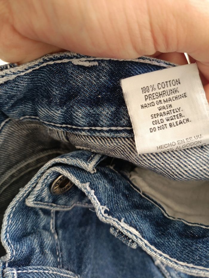 Jean brut taille haute Eunina Usa vintage années 90 coupe droite - photo numéro 6