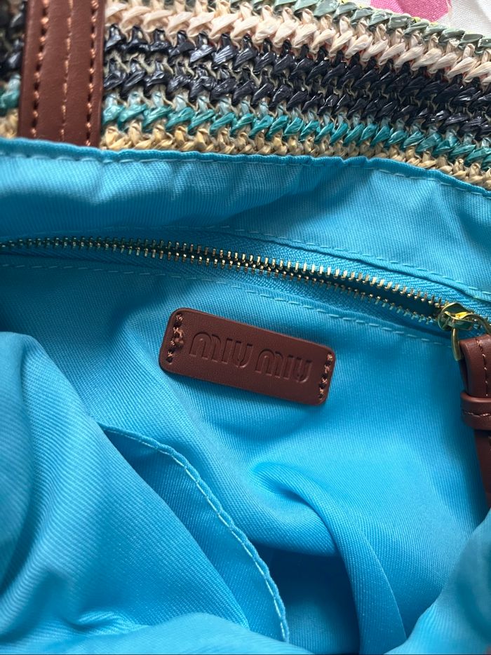 Miu Miu sac cabas en crochet à rayures - photo numéro 5