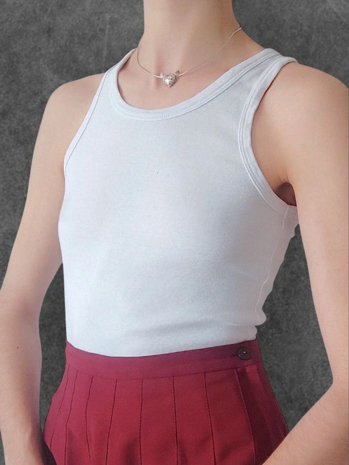 Débardeur simple blanc / La Halle - 36/S
