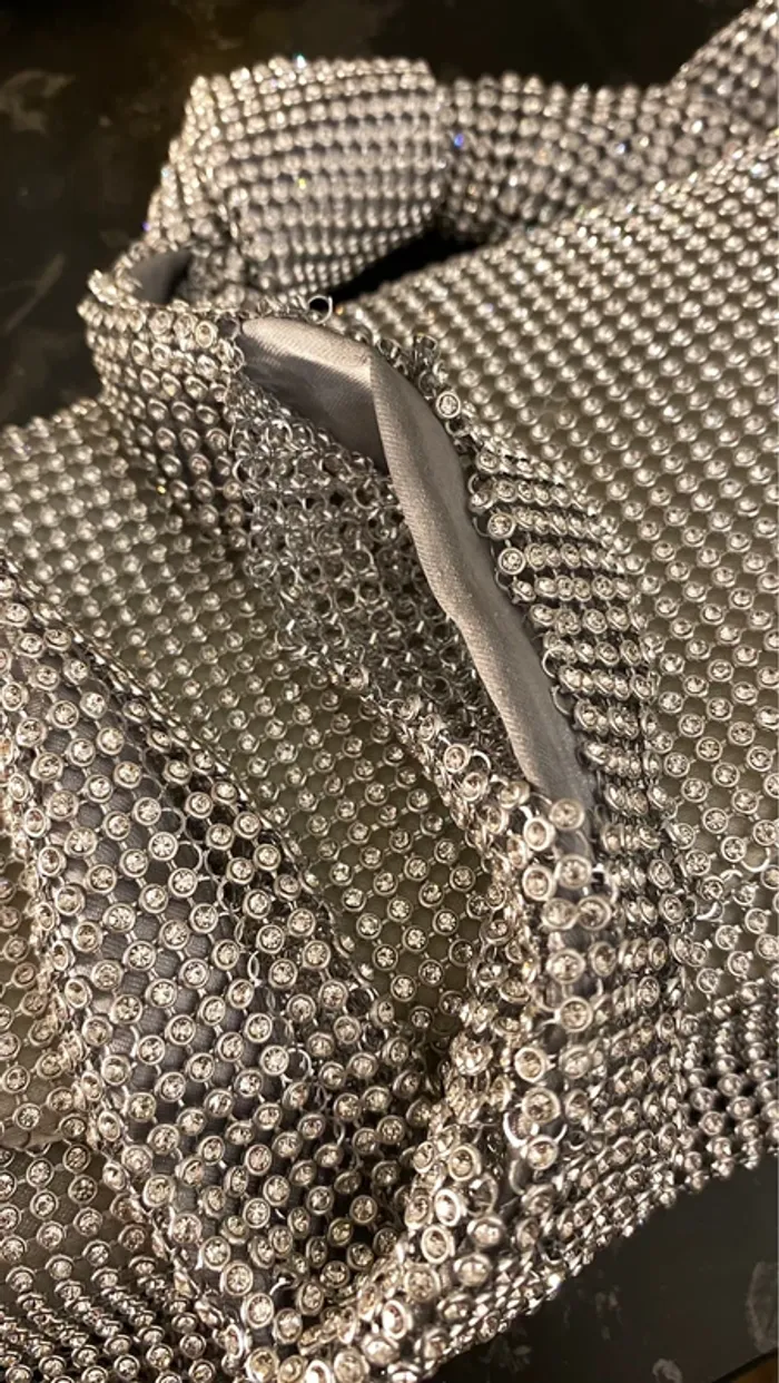 Sac strass argenté Bershka - photo numéro 5
