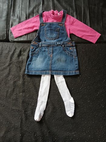 Ensemble robe/haut/collant 18 mois fille
