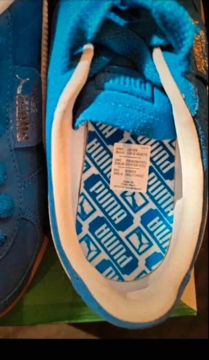 Baskets Puma Palermo neuves couleur bleu électrique - photo numéro 4