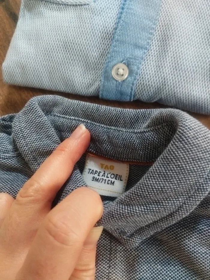 Lot de 5 chemises garçon taille 9 mois - photo numéro 3
