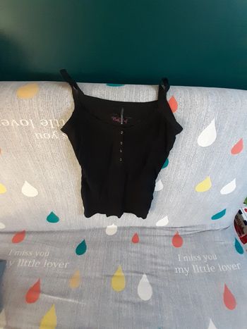 Debardeur naf naf  noir taille xl neuf