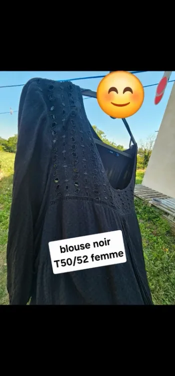 Blouse noir kiabi 50 52 femme