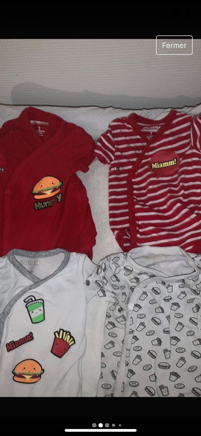 Lot de 4 bodies 3mois - photo numéro 2