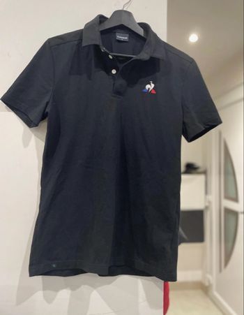 Polo " Le coq sportif " noir et marine 