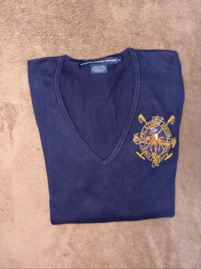 Pull bleu Ralph Lauren sport femme taille M en très bon état