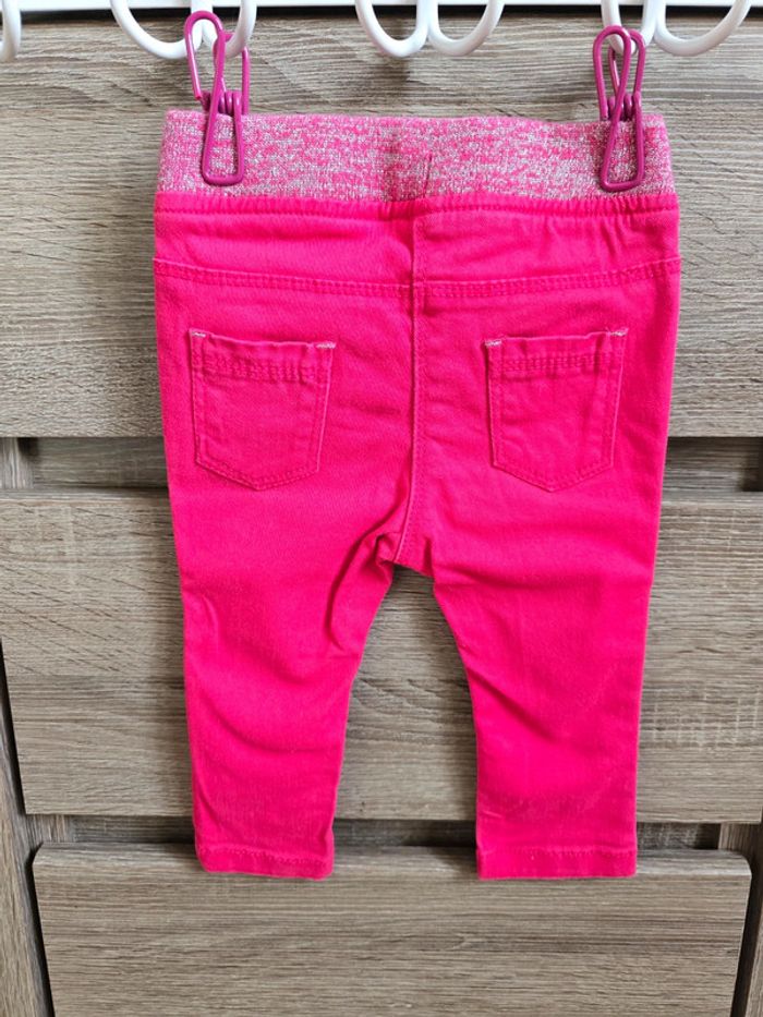 Vêtement Bébé Fille - Lot de 3 pantalons Jeans - Gémo - 9 mois - photo numéro 9