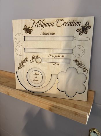 Planche gabarit attache tétine 