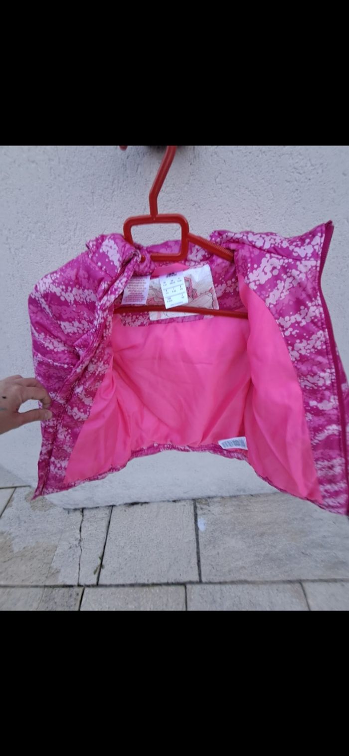 Doudoune imperméable adidas rose 5/6ans fille - photo numéro 4