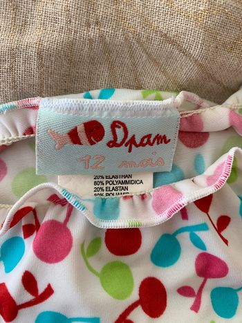 Culotte /Maillot de bain cerises 12 mois Du pareil au même