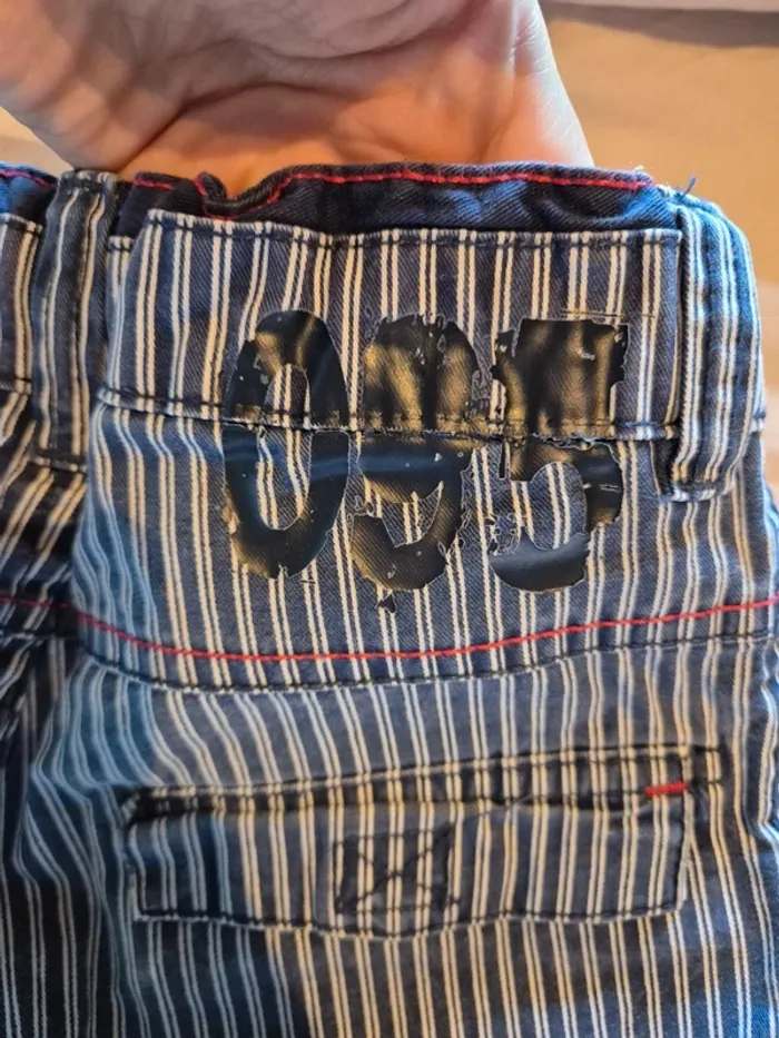 Pantalon rayé bleu et blanc - photo numéro 4