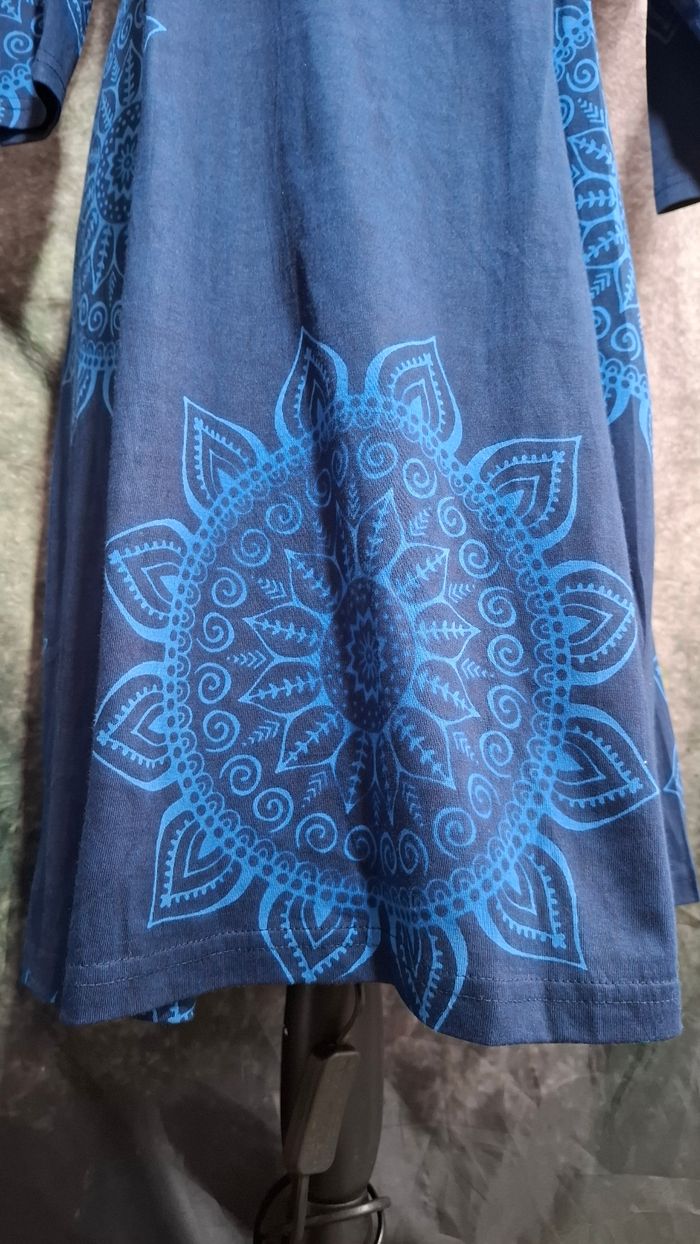 Robe bleu imprimé mandala bohème ethnique - photo numéro 5