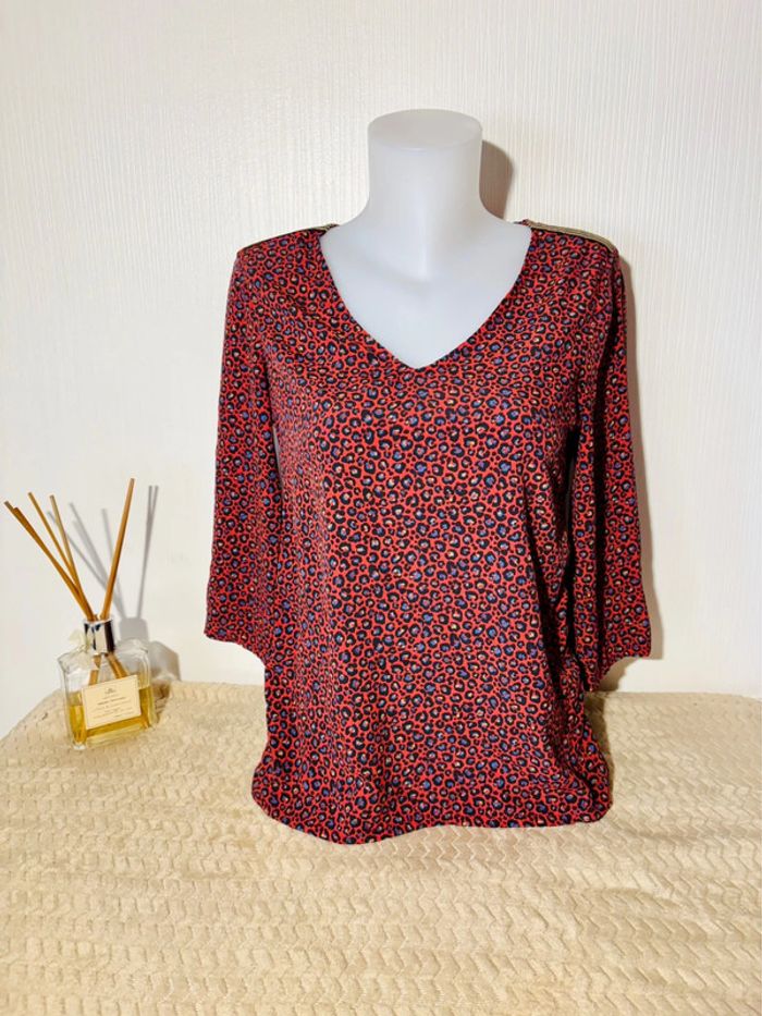 🐆 Blouse Léopard Rouge Promod - Taille M