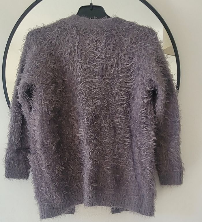 Gilet fourrure grise pour fille marque tex - photo numéro 2