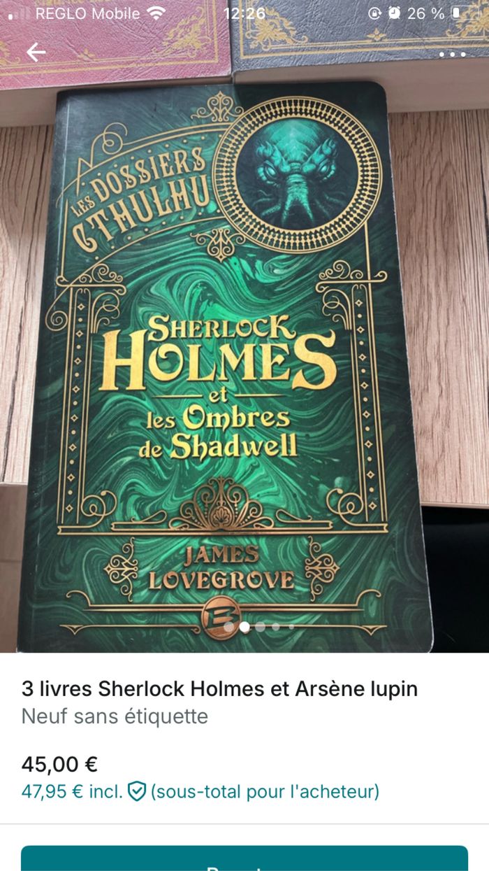 Livres Arsène lupin et Sherlock Holmes - photo numéro 2