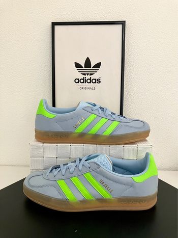 Adidas Originals Gazelle Indoor Clear Sky / Solar Green