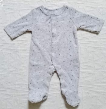 Tex baby pyjama velours gris