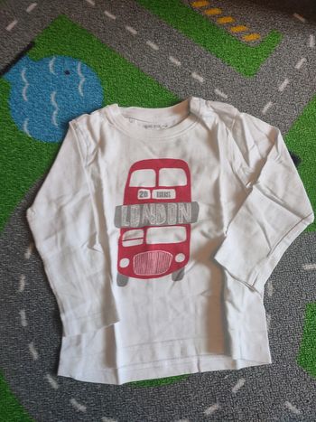 t-shirt blanc bus londonien