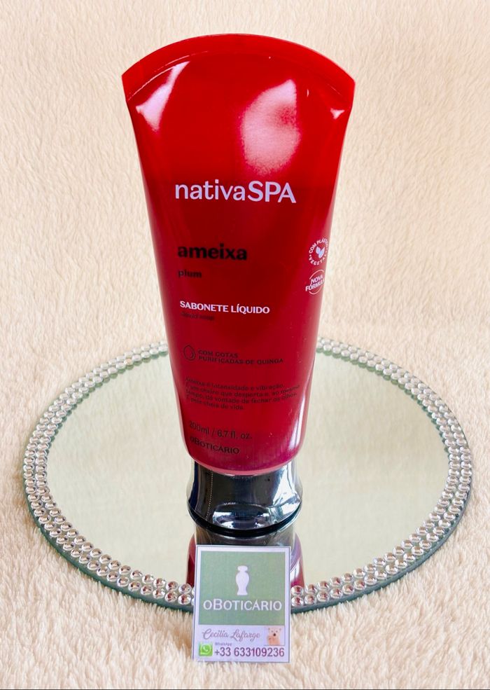 Savon liquide corps Nativa Spa OBoticario Ameixa