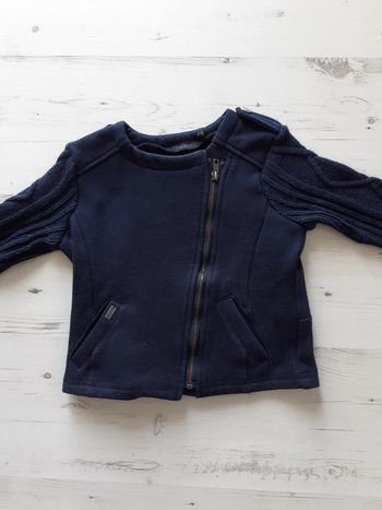 Gilet zippé fille IKKS bleu 5 ans