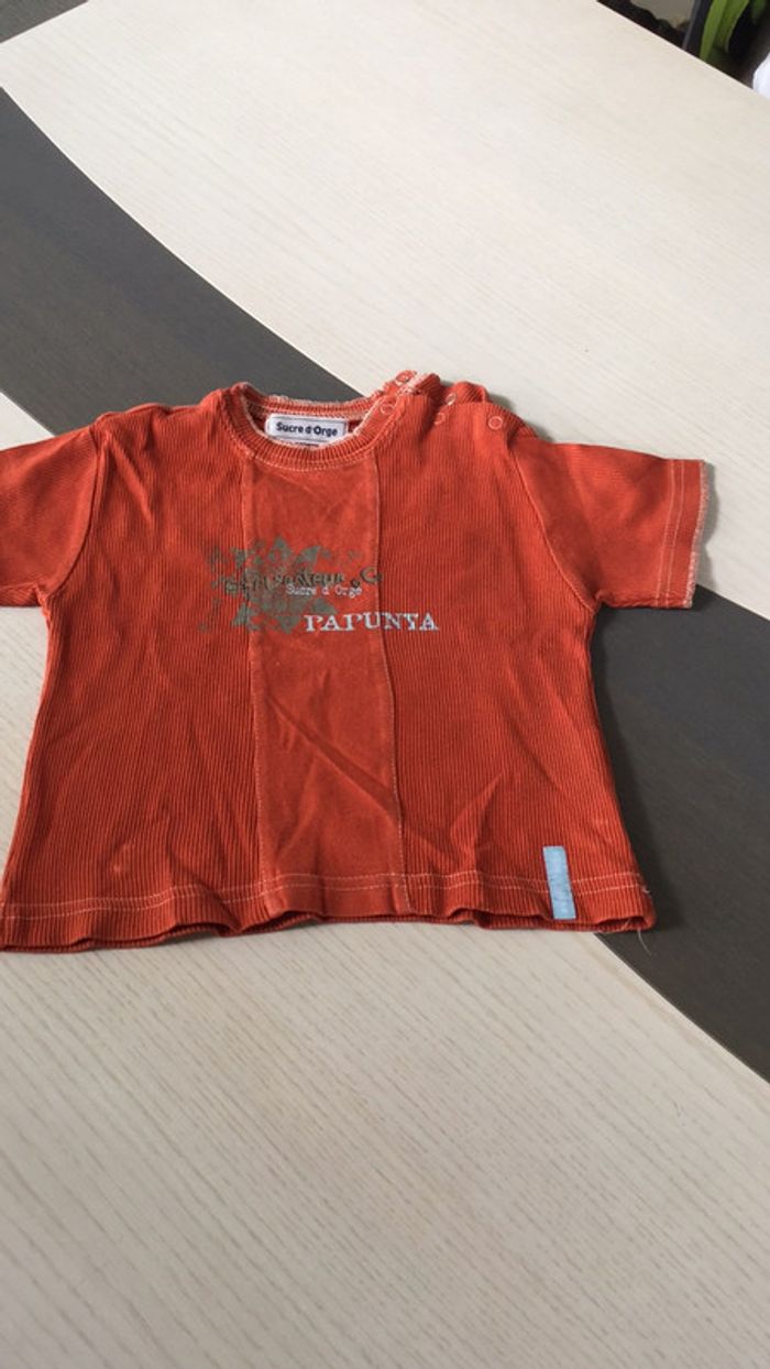 Tee shirt bordeaux 24m Sucre d Orge