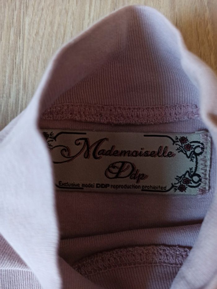 Col roulé Lila mademoiselle DDP 8 ans et jupe blanche ooxoo 10 ans élastique dans le dos - photo numéro 4