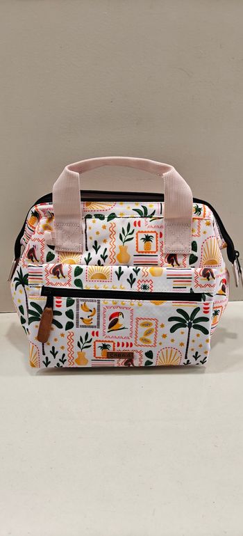 Lunch bag Cabaïa rose blanc