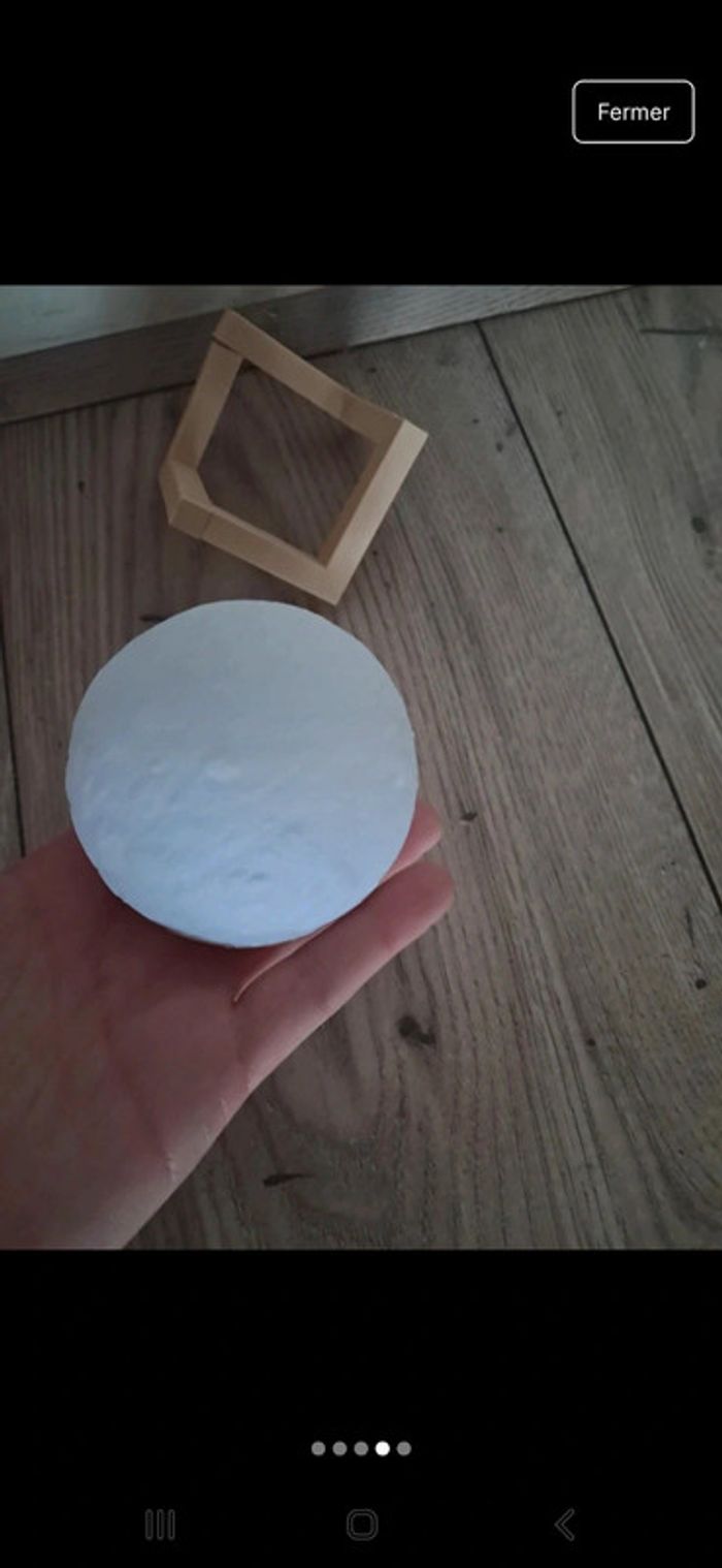 Veilleuse lune + socle (blanc chaud). Snoezelen retour au calme sensoriel - photo numéro 4