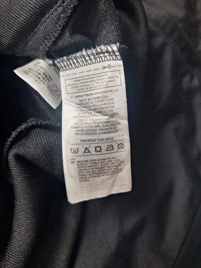 Veste Adidas noire zippée – taille L – logo brodé (601) - photo numéro 10